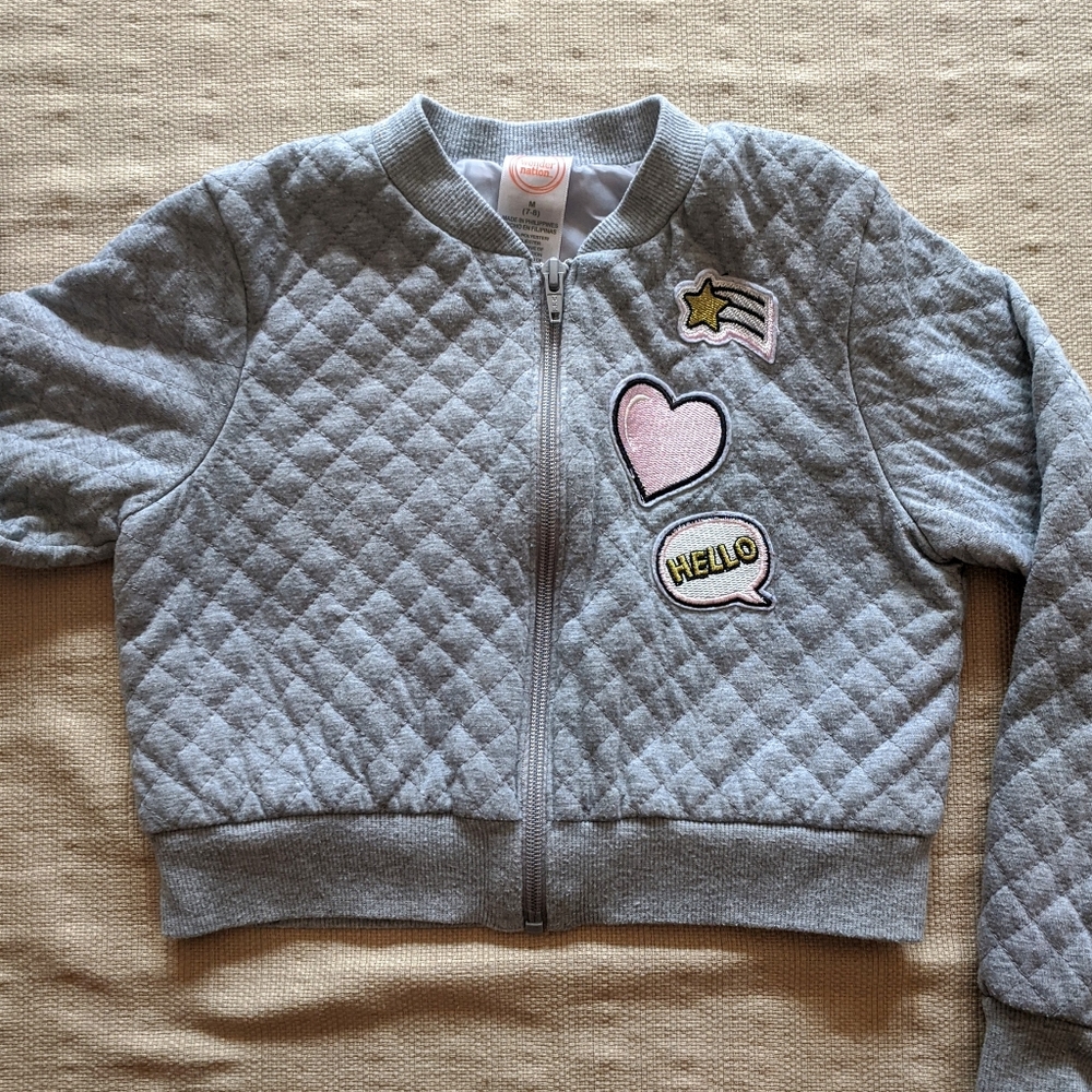 Girls Cropped Quilted Jacket